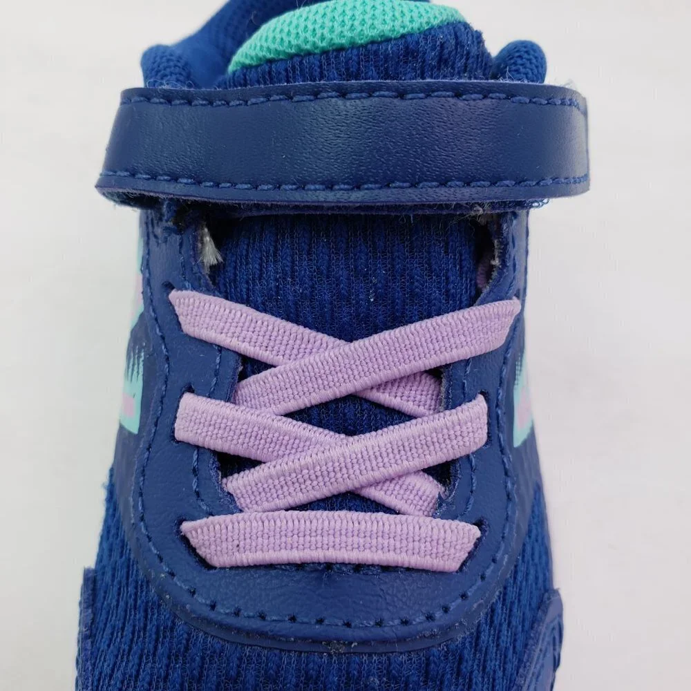 New Balance 680 V6 Toddler Girls Size 4W Wide Captain Blue Violet Sneaker Shoes_9